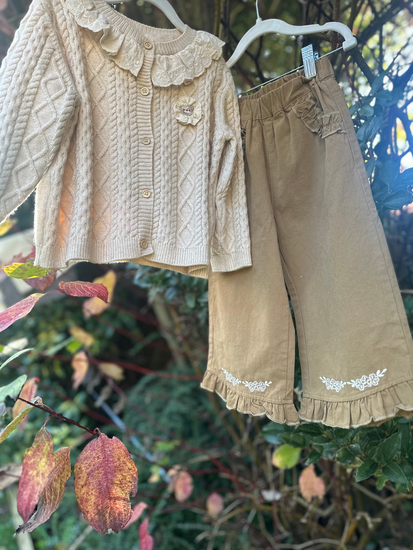 Ruffled Wide Leg Pants