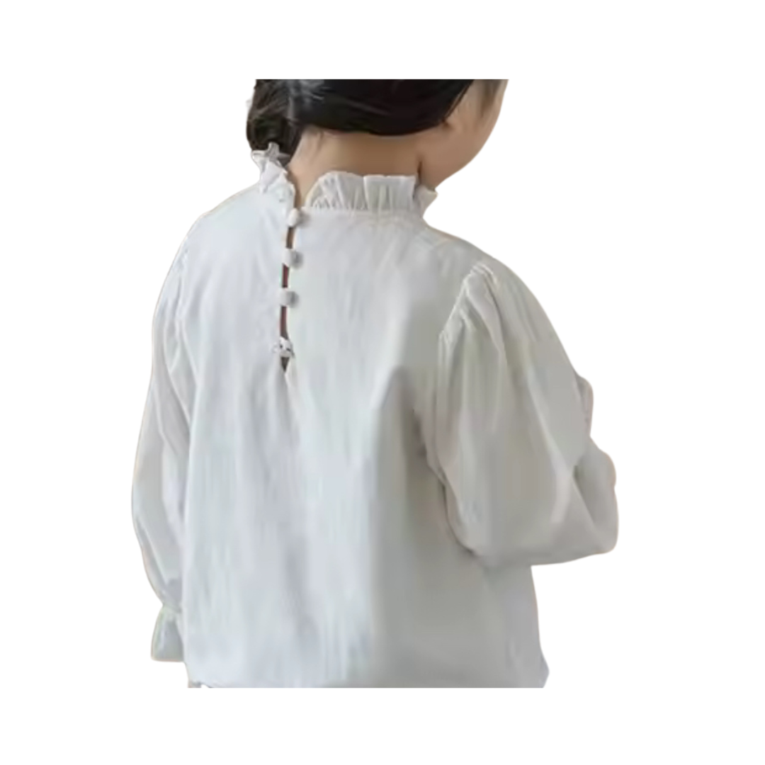 Ruffle neck blouse