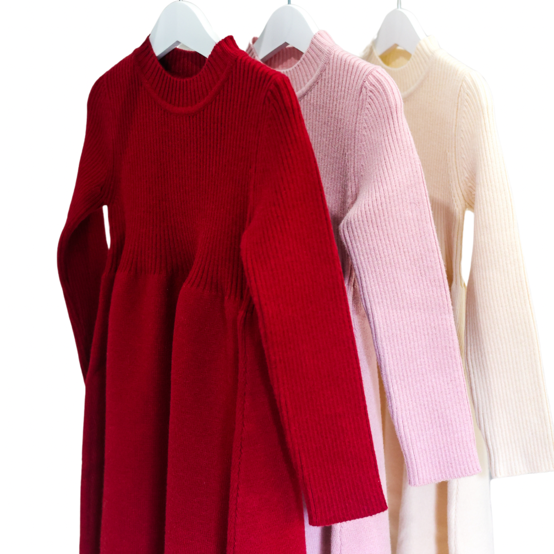 Long sleeve knitted dress