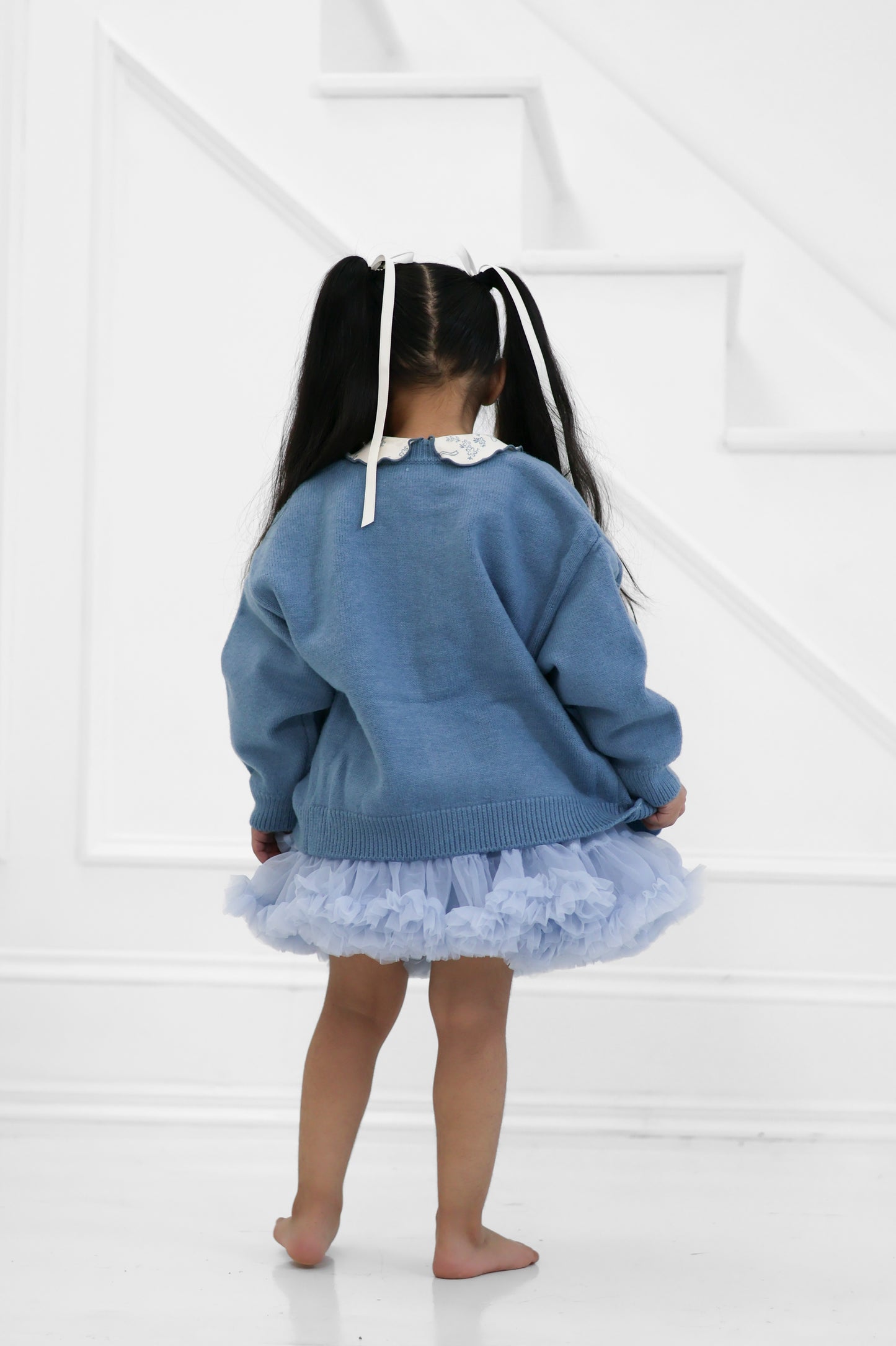 Powder Blue Layered Tulle Skirt